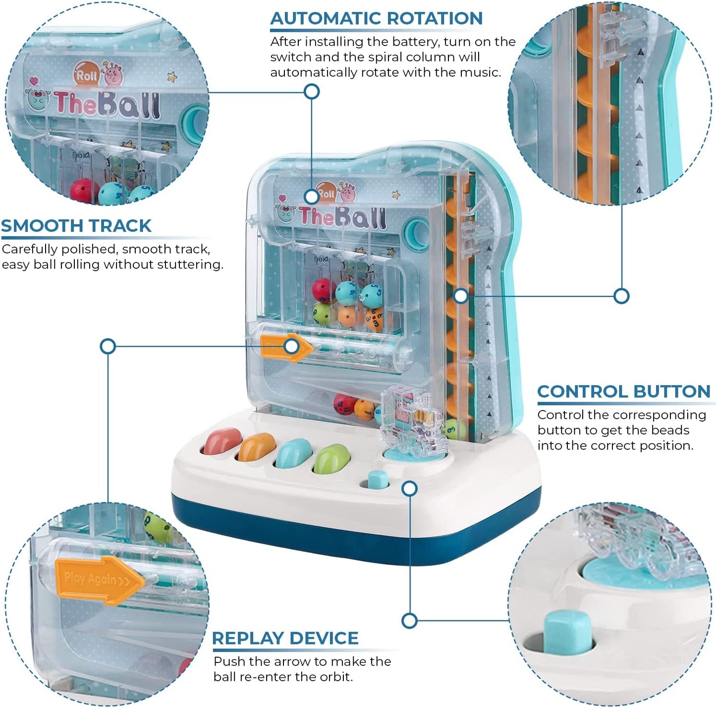New Rolling Track Ball Toys. Education Game Machine Parent Child Interaction. Puzzle Toys with Light Music
