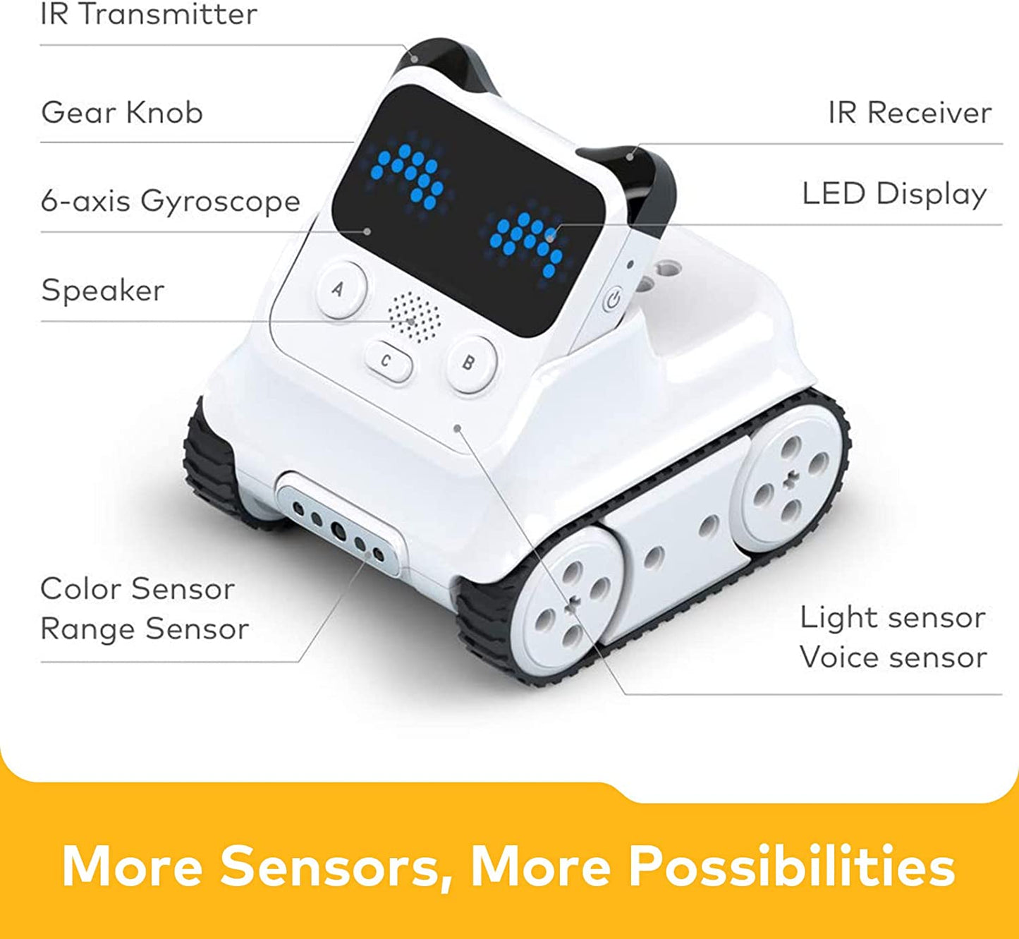 Programmable App Remote Control Robot for Kids 6+, Emo Robot STEM Learning & Education Toys