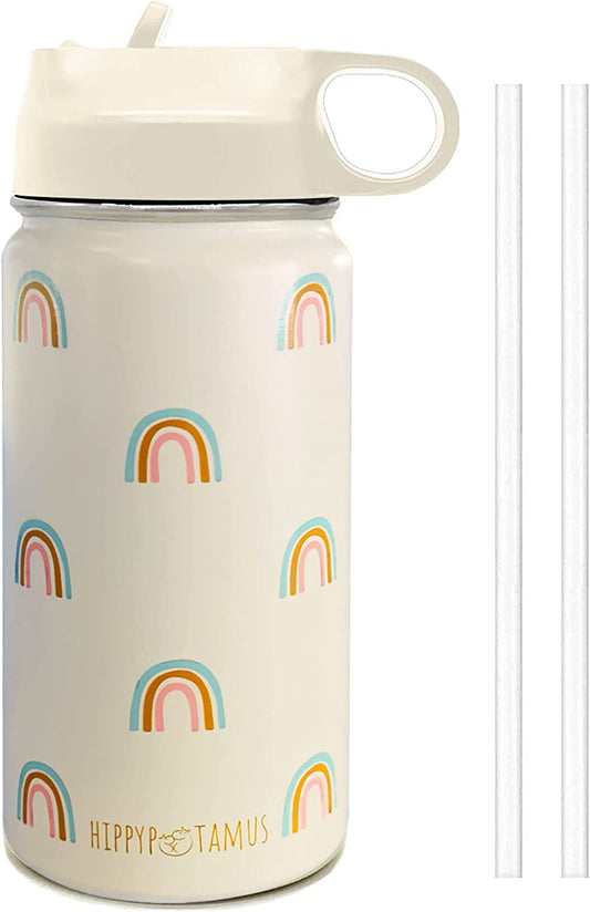 Vacuum Insulated Stainless Steel Thermos With Straw Lid & Spout For Toddlers