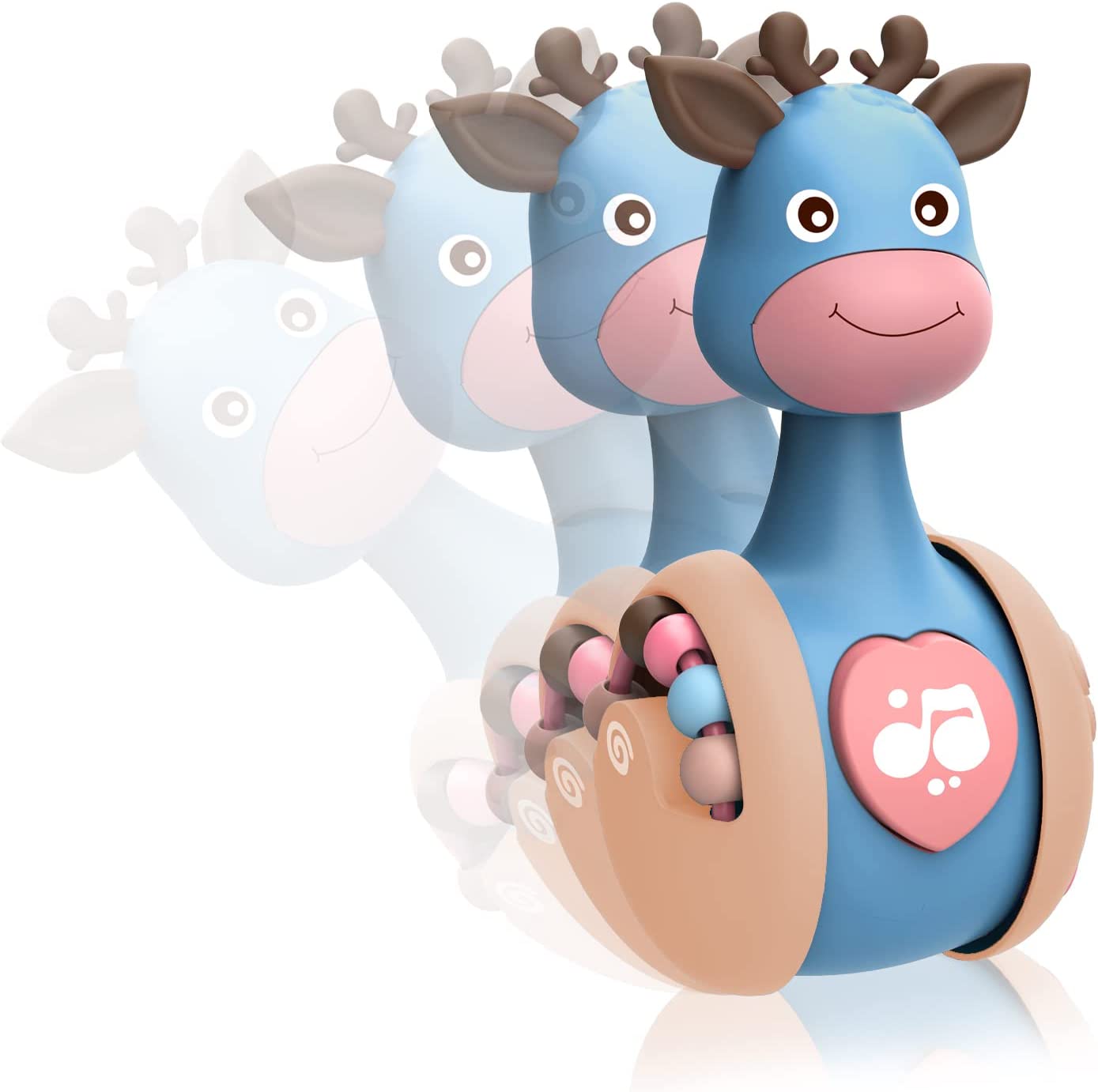 Roly Poly Baby Toys, Cute Giraffe Tummy Time Toys