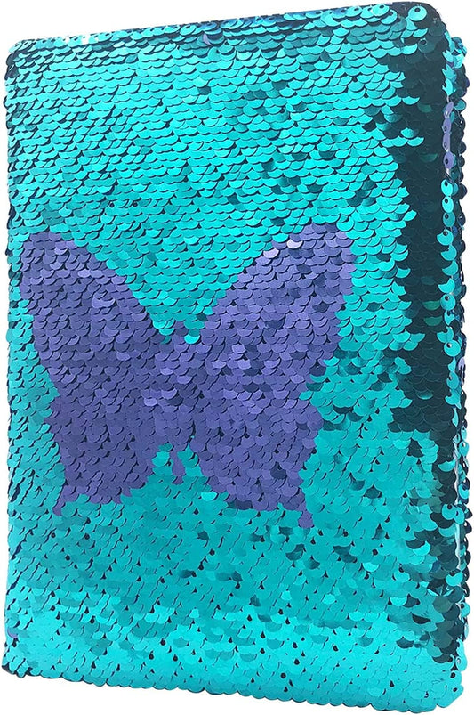 8.5x5.5 Inches 160 Lined Pages Diary for Girls Butterfly Reversible Flip Sequence Notebook